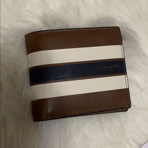 coach man brown wallet